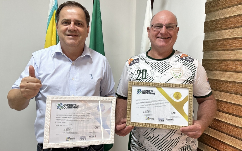 São Manoel do Paraná conquista o Selo Plus do Esporte Que Queremos