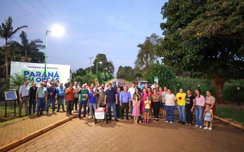Investindo em segurança e qualidade de vida: município inaugura obra de iluminação na Estrada dos Índios e celebra avanço da infraestrutura