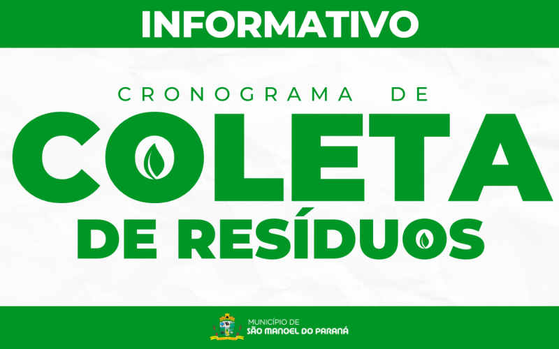 CRONOGRAMA DE COLETA DE RESÍDUOS